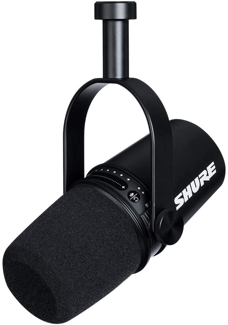 Shure MV7 XLR/USB Dynamic Podcasting Microphone